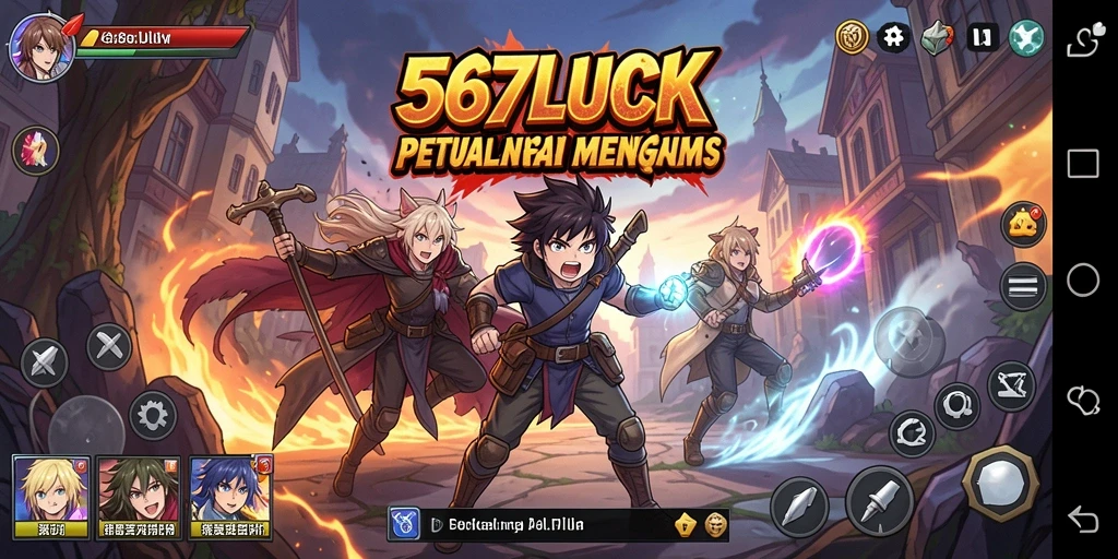 Tampilan gameplay seru dari petualangan anime di 567LUCK.