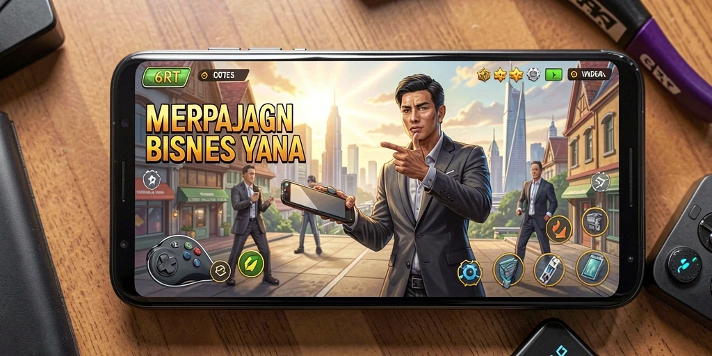 Tampilan gameplay <strong>6RT</strong> yang menarik dengan elemen Tycoon yang mendalam.