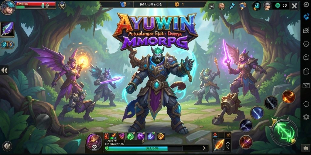 Gameplay seru di AYUWIN dengan pemain menjelajahi dunia fantasi.