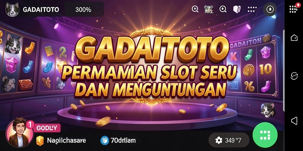 Screenshots menampilkan gameplay menarik GADAITOTO dengan fitur slot yang menguntungkan.