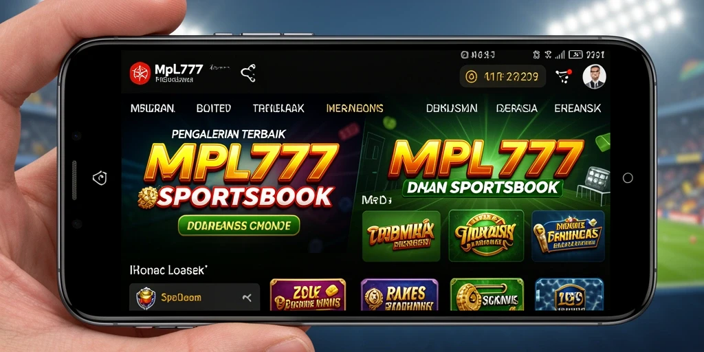 Tampilan menarik dari aplikasi MPL777 saat bertransaksi taruhan olahraga.