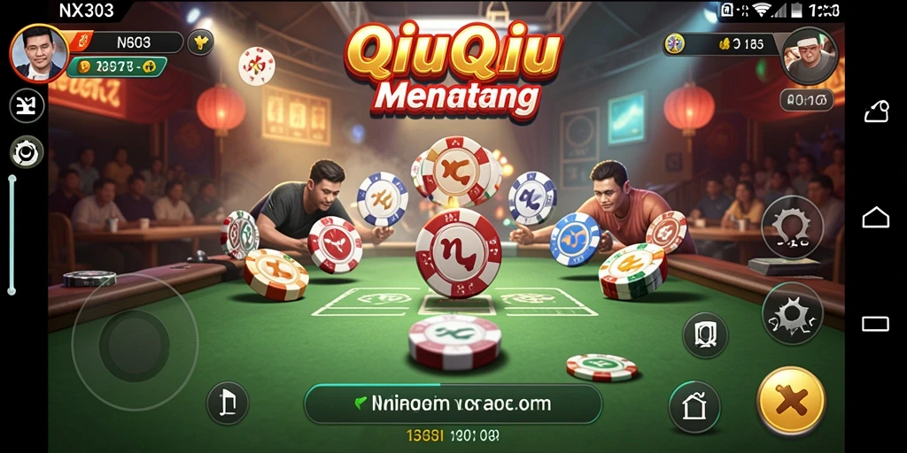 Tampilan gameplay QiuQiu yang seru di NX303.