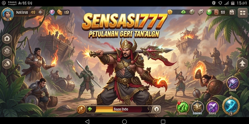 Gameplay SENSASI777 menampilkan aksi petualangan yang mendebarkan.