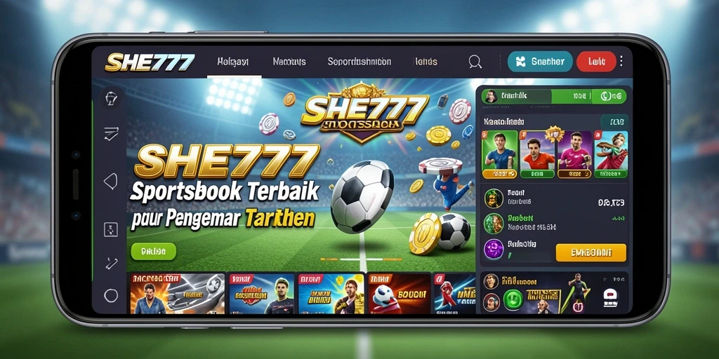Tampilan utama gameplay SHE777 saat bertaruh pada olahraga.