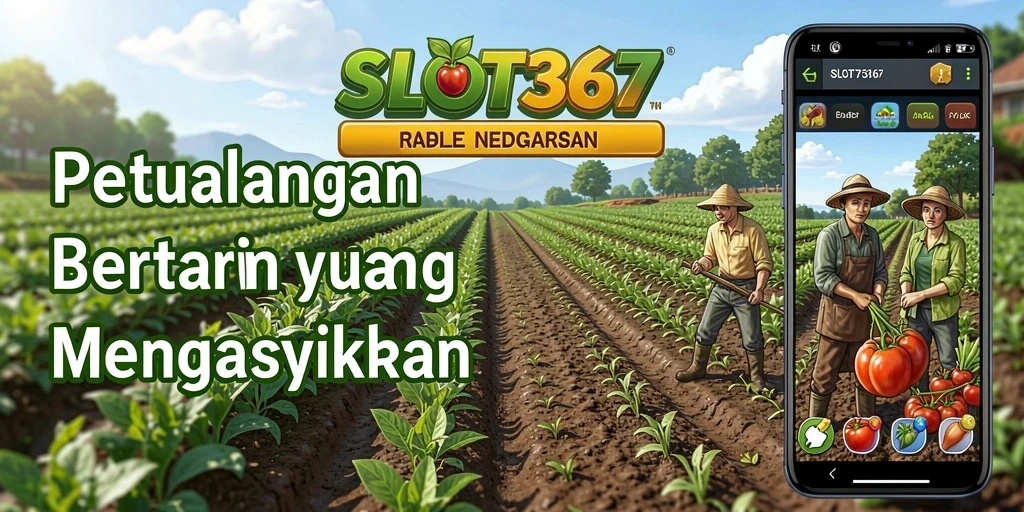 Tampilan gameplay SLOT367 dengan kebun yang subur.