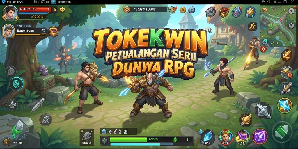 Tampilan gameplay menakjubkan dalam TOKEKWIN dengan aksi RPG yang seru.