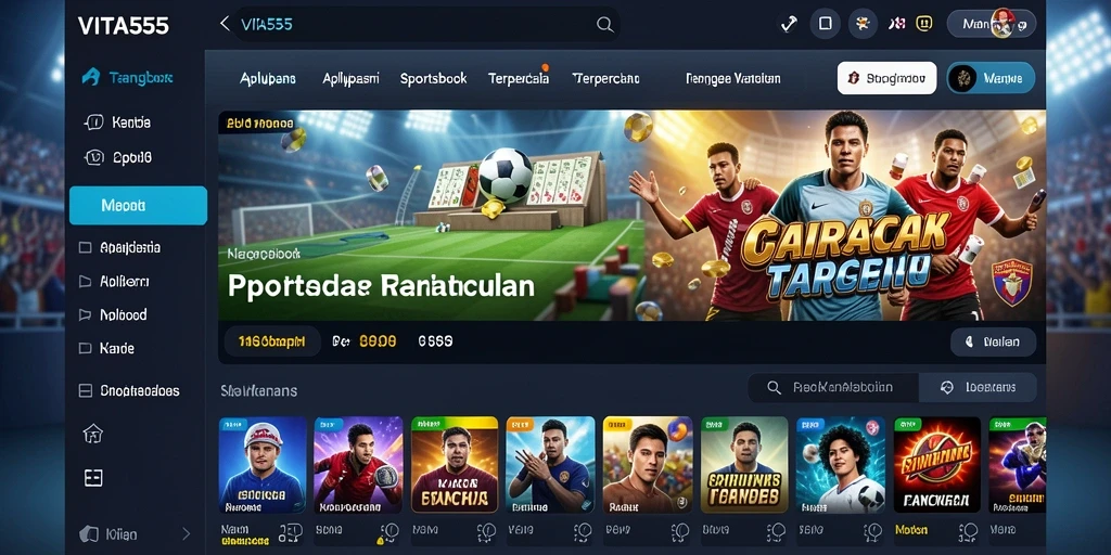 Tampilan menarik dan responsif dari aplikasi Sportsbook VITA555.