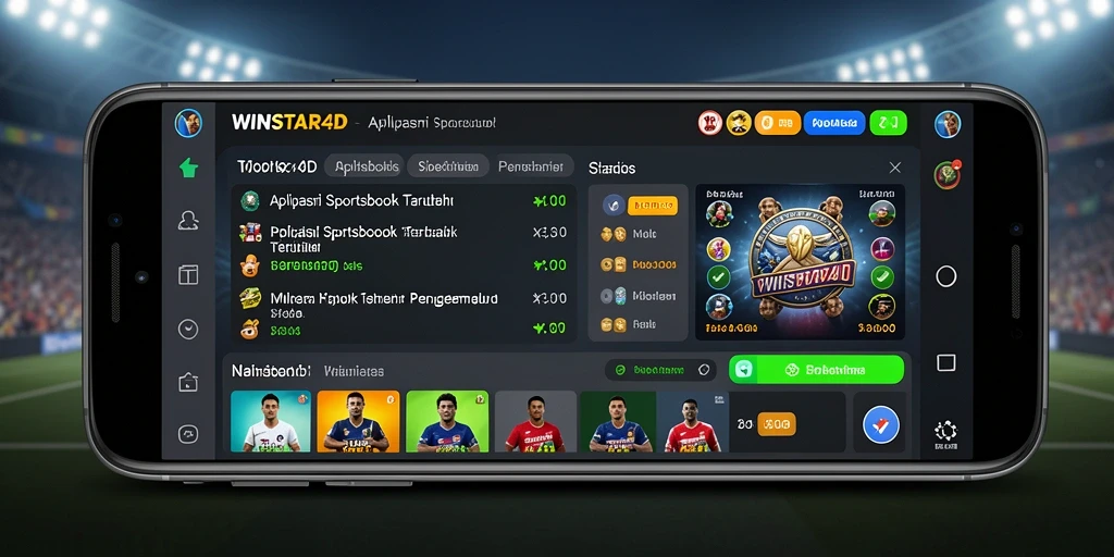 Screenshot utama WINSTAR4D menampilkan pengalaman taruhan Sportsbook yang interaktif.