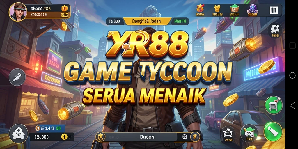 Tampilan gameplay menarik yang menunjukkan proses manajemen bisnis Tycoon.